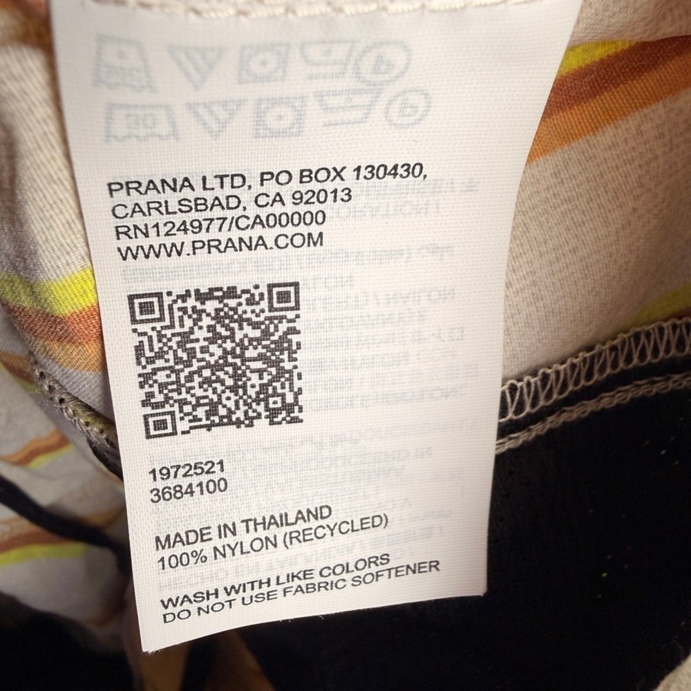 prAna Mens Indio Heritage Short L Yarrow Orange Yellow Striped Sustainable Beach - Picture 7 of 9